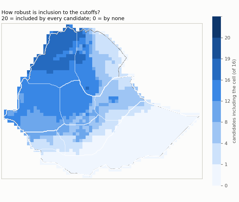 How many candidates include each cell