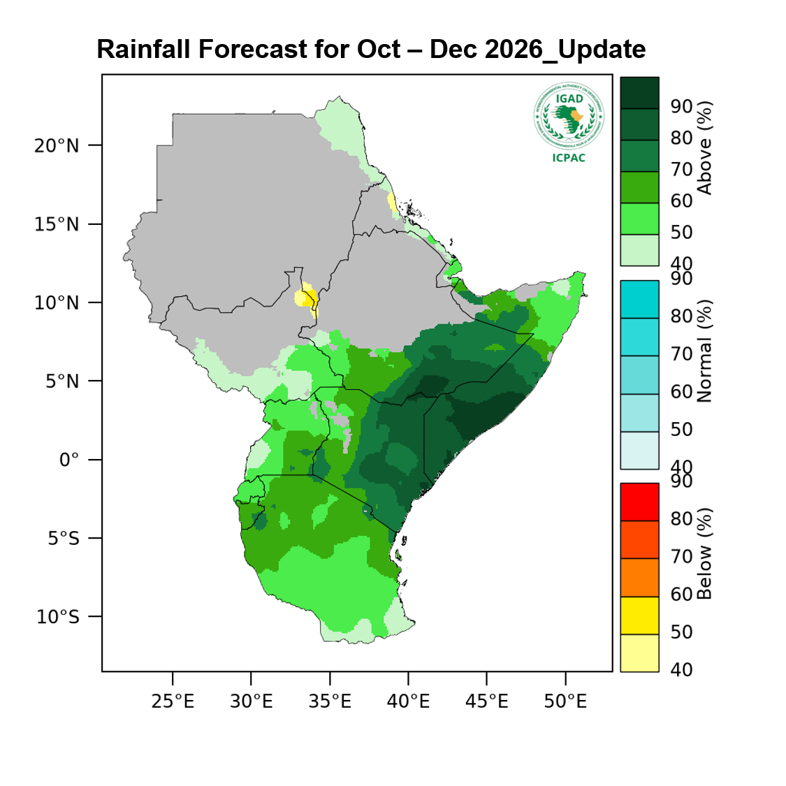 Rainfall forecast - October - December 2026_Update - IGAD Region