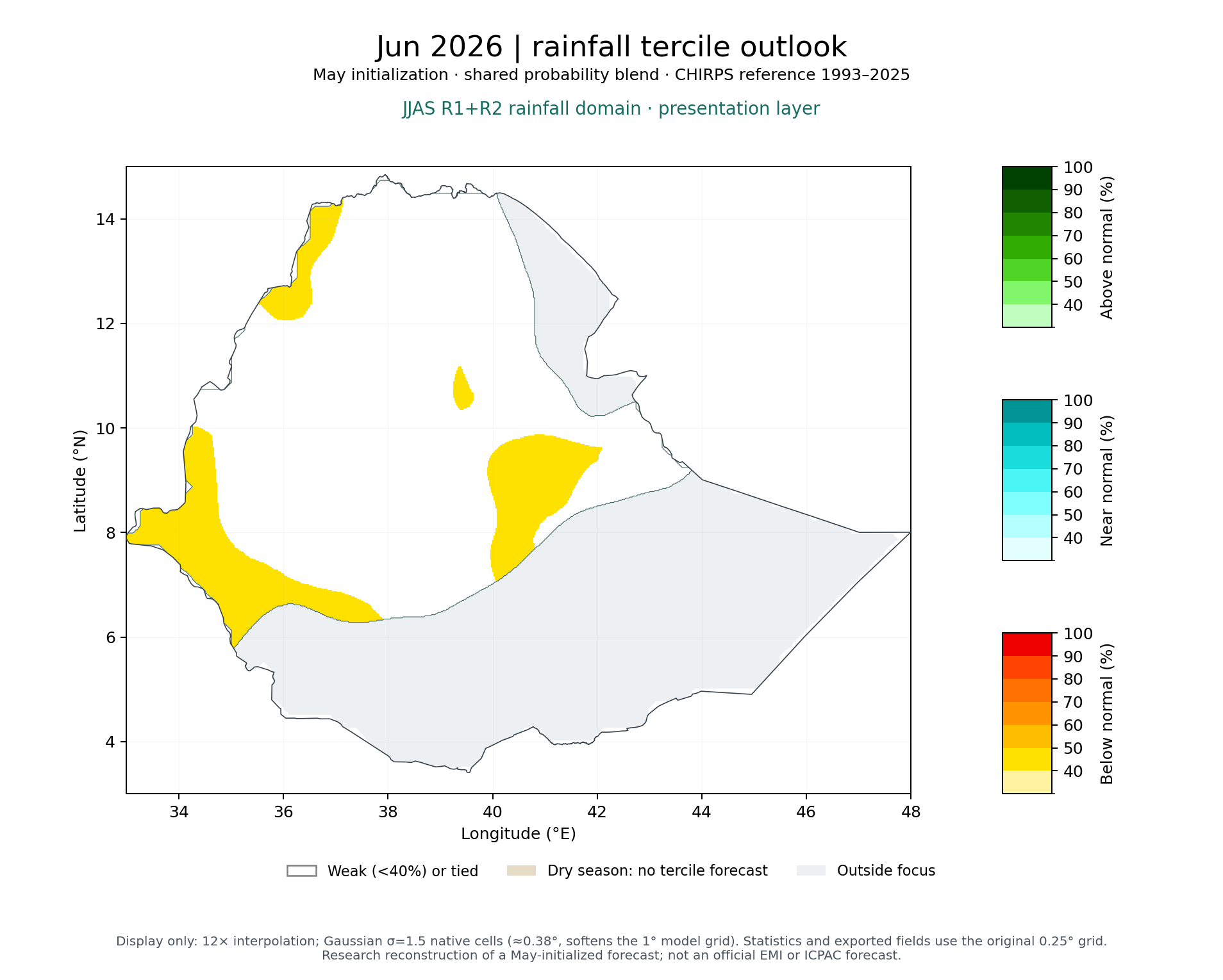 Jun 2026: tercile probability map